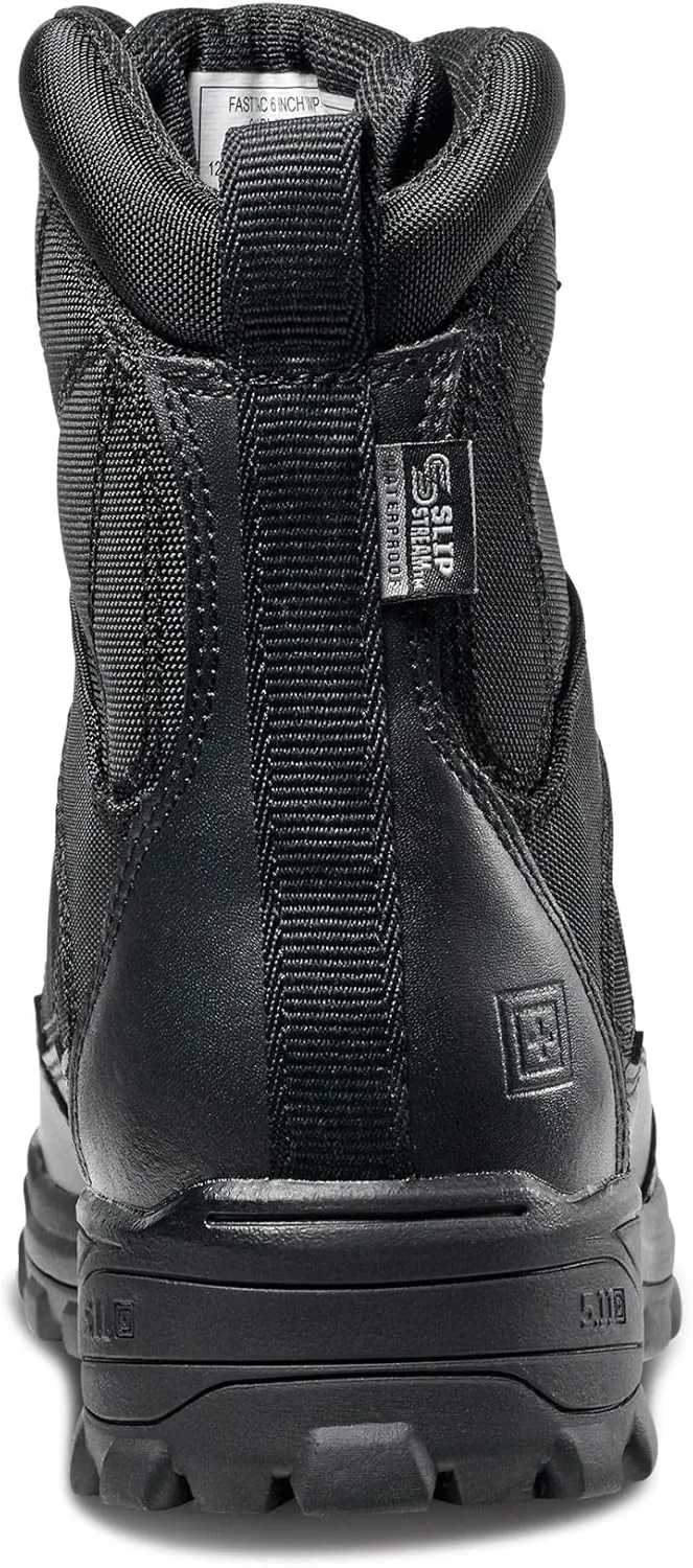 5.11 Tactical Men's Waterproof Work Boots, Fast-Tac Waterproof 6-Inch Boot, Black, Style 12388ABR
