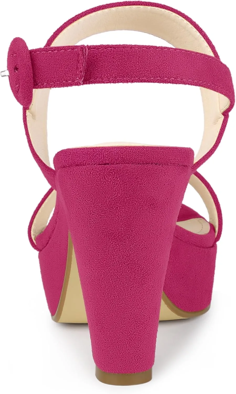 Allegra K Women's Slingback Platform Heels Chunky High Heel Sandals