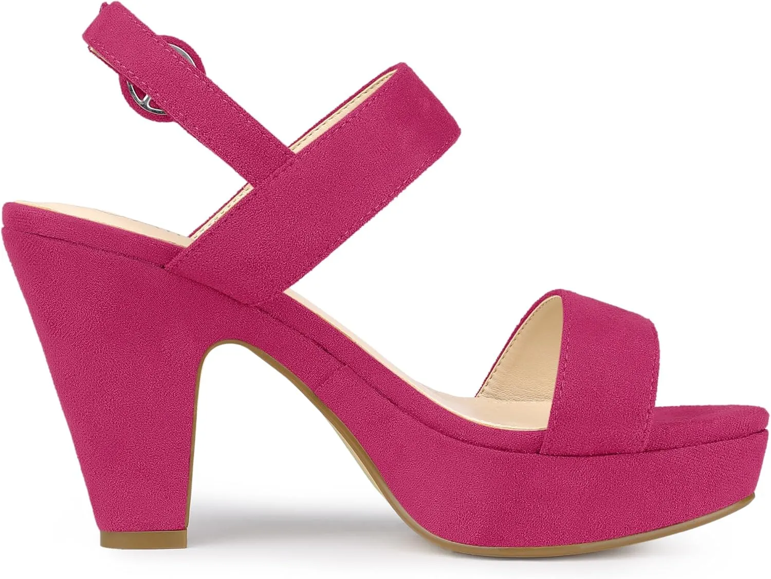 Allegra K Women's Slingback Platform Heels Chunky High Heel Sandals