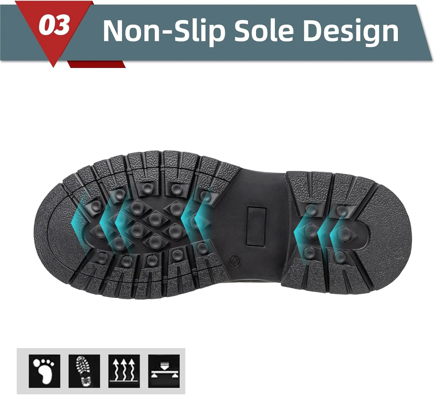 ANGRYRAM Steel Toe Boots for Men Comfortable Waterproof Construction Work Boots for Men Slip Resistant Lightweight Safety Shoes Botas de Trabajo Seguridad para Hombre