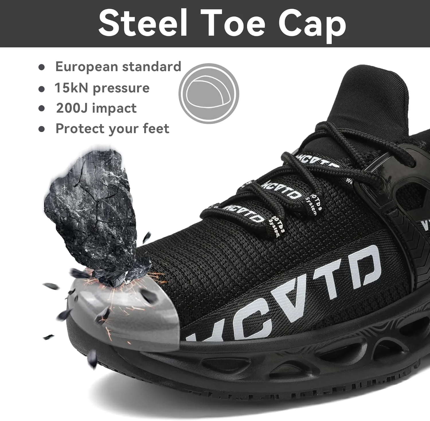 ARISIC Steel Toe Shoes for Men Women Non Slip Work Shoes Lightweight Waterproof Slip on Sneakers Women Kitchen Chef Slip Resistant Food Service