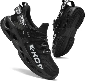ARISIC Steel Toe Shoes for Men Women Non Slip Work Shoes Lightweight Waterproof Slip on Sneakers Women Kitchen Chef Slip Resistant Food Service