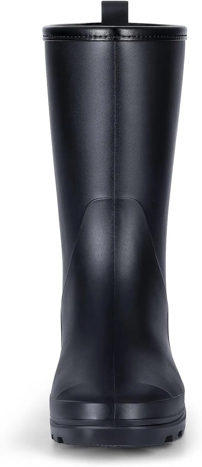 Asgard Women's Mid Calf Rain Boots Waterproof Garden Shoes Slip on Rubber Boots
