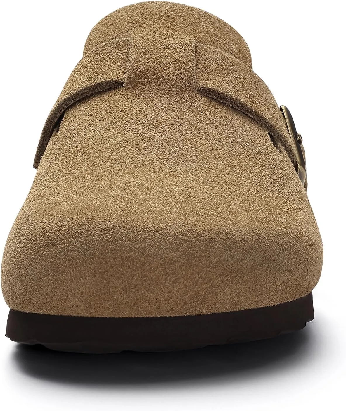 Asgard Women's Suede Clogs Leather Mules Arch Support Potato Shoes with Comfort Cork Footbed - Wide Feet Please Half Size UP