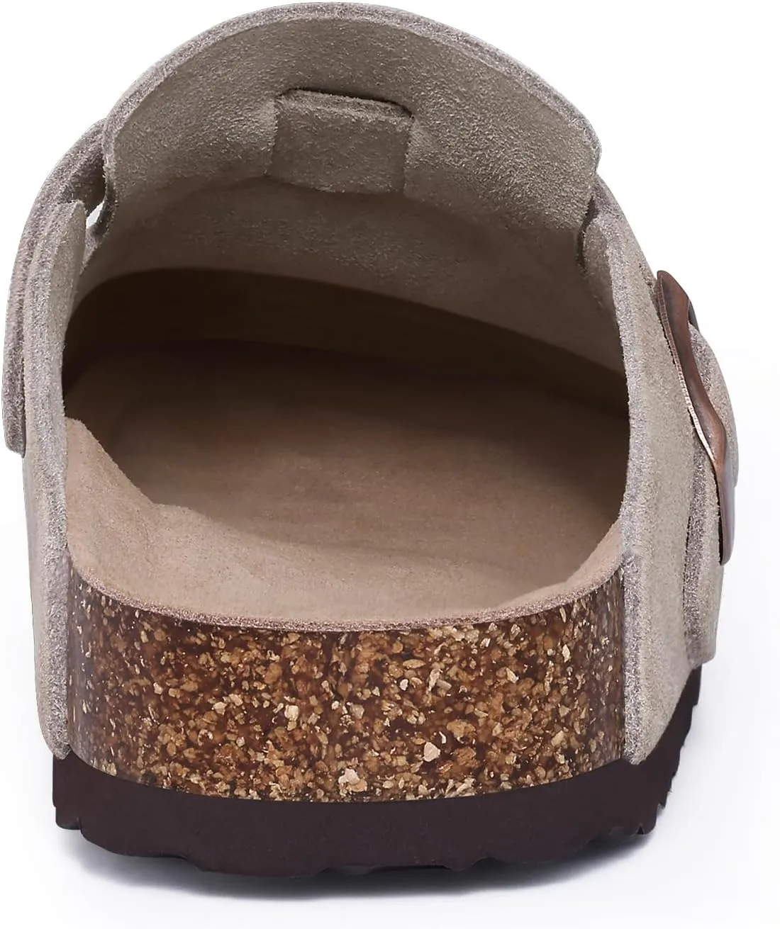 Asgard Women's Suede Clogs Leather Mules Arch Support Potato Shoes with Comfort Cork Footbed - Wide Feet Please Half Size UP