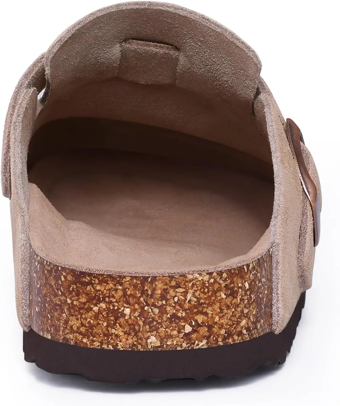 Asgard Women's Suede Clogs Leather Mules Arch Support Potato Shoes with Comfort Cork Footbed - Wide Feet Please Half Size UP