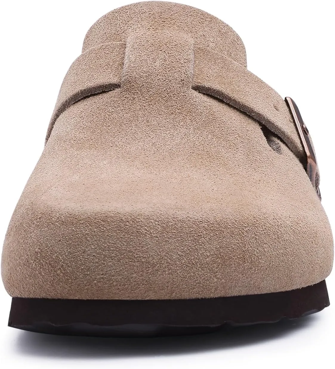 Asgard Women's Suede Clogs Leather Mules Arch Support Potato Shoes with Comfort Cork Footbed - Wide Feet Please Half Size UP