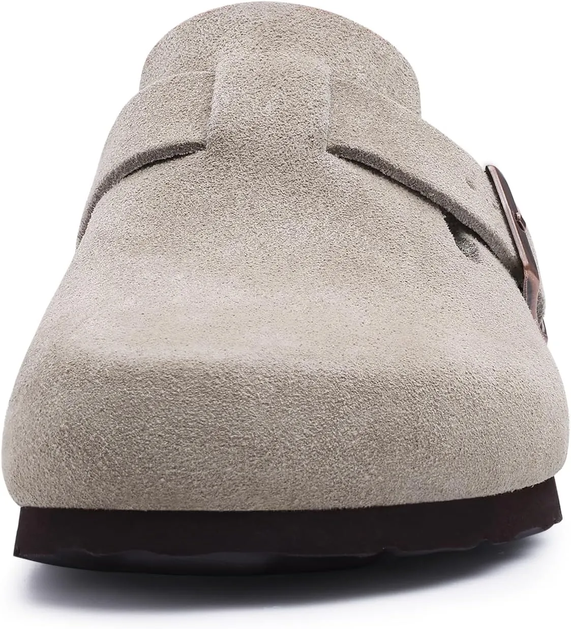 Asgard Women's Suede Clogs Leather Mules Arch Support Potato Shoes with Comfort Cork Footbed - Wide Feet Please Half Size UP