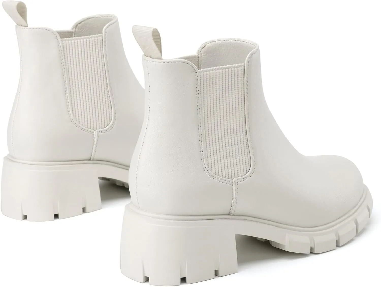 Athlefit Girls Ankle Boots Kids Comfortable Slip on Lug Sole Chelsea Booties for Toddler Little Kid Big Kids