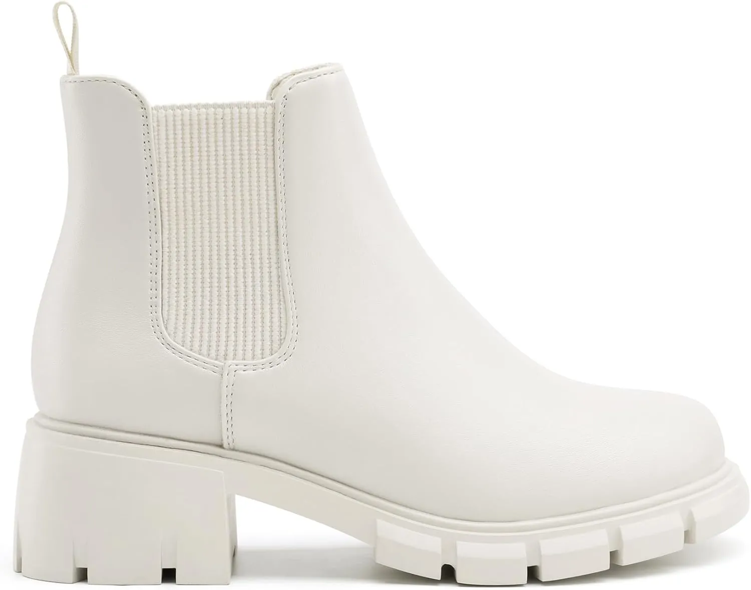 Athlefit Girls Ankle Boots Kids Comfortable Slip on Lug Sole Chelsea Booties for Toddler Little Kid Big Kids