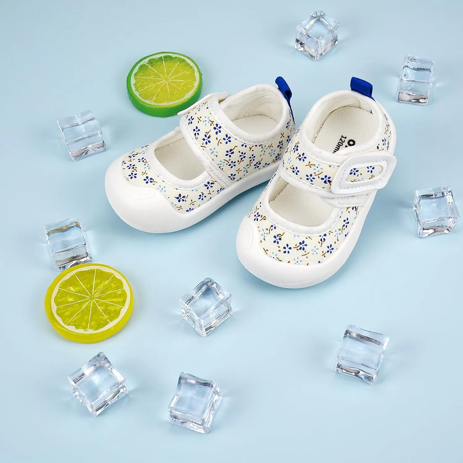 Baby Girl Canvas Sneakers Toddler Girl Mary Jane Flats Non-Slip Casual School Uniform Loafers Dress Shoe