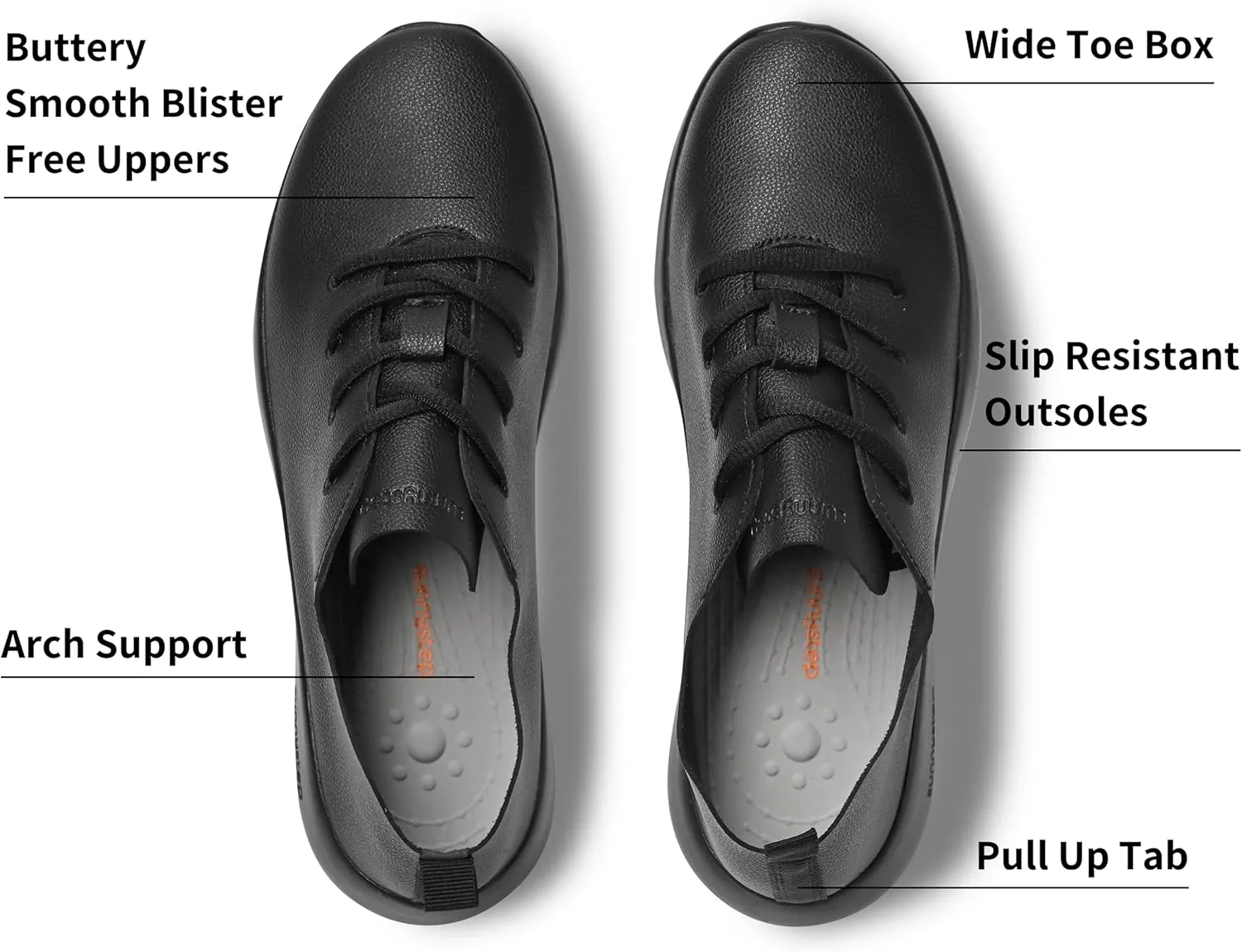 Balance Runner Comfortable Leather Sneakers for Women and Men, Non-Slip Arch Support Walking Shoes, Casual and Work Shoes for Women, Fashion Sneakers for Office, Black, White, Tan Running Shoes and Casual Shoes for All day
