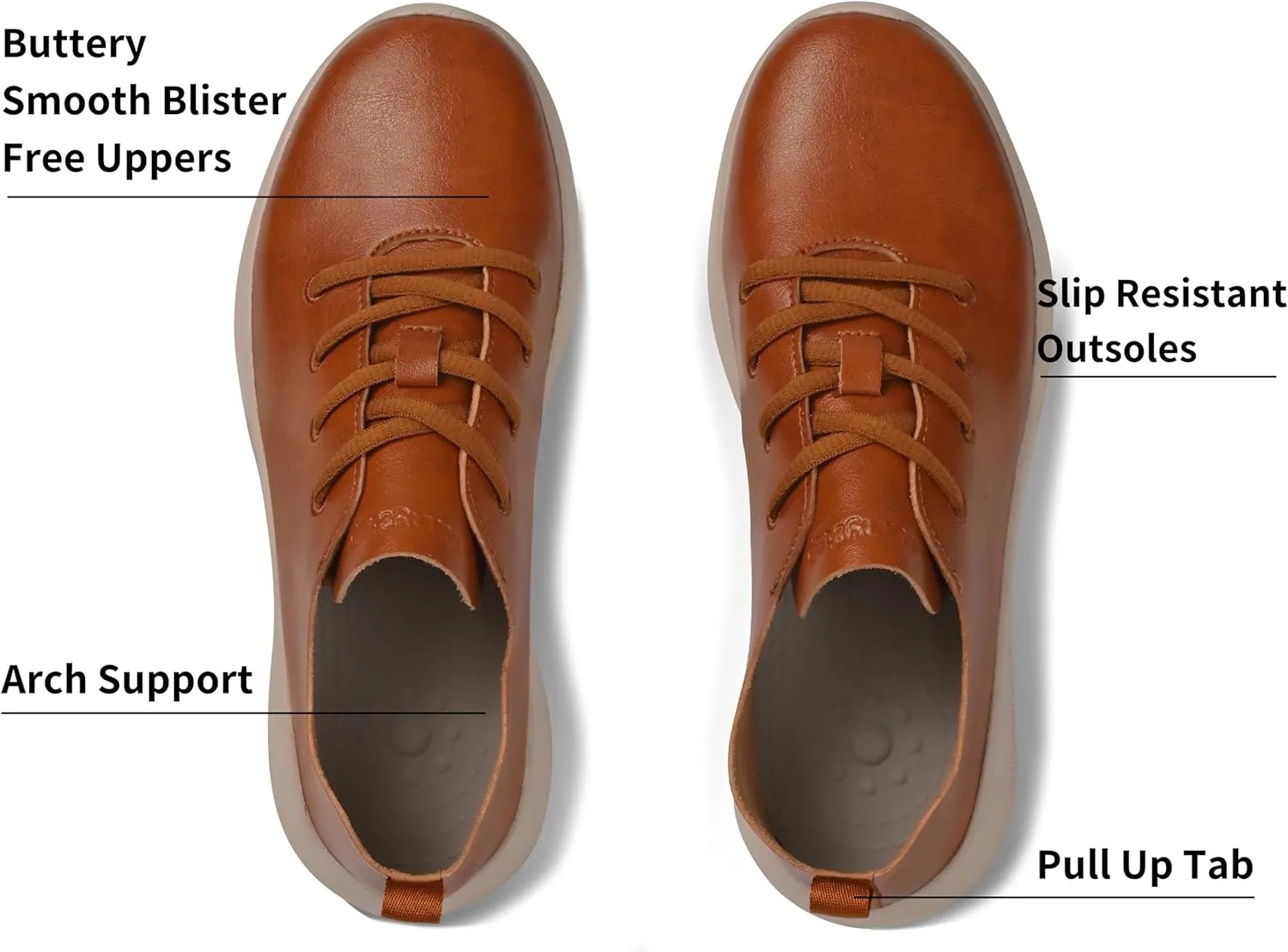 Balance Runner Comfortable Leather Sneakers for Women and Men, Non-Slip Arch Support Walking Shoes, Casual and Work Shoes for Women, Fashion Sneakers for Office, Black, White, Tan Running Shoes and Casual Shoes for All day