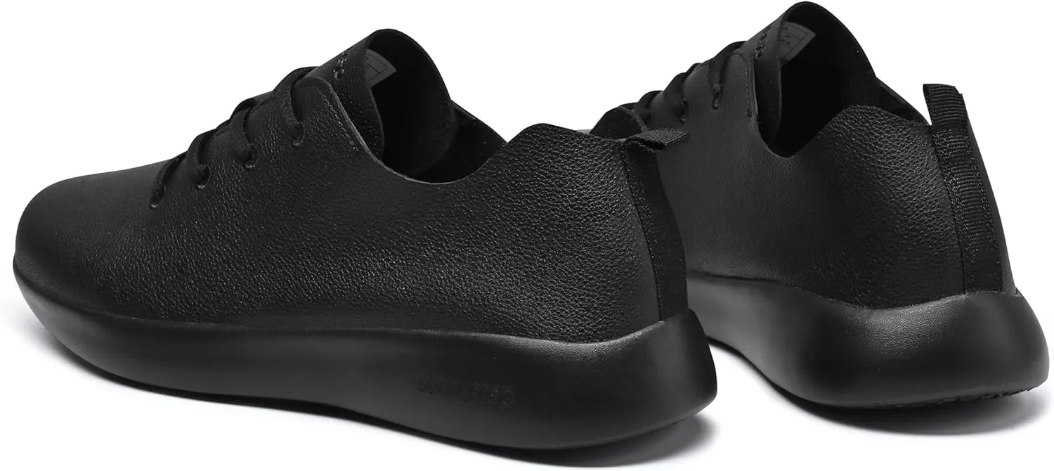 Balance Runner Comfortable Leather Sneakers for Women and Men, Non-Slip Arch Support Walking Shoes, Casual and Work Shoes for Women, Fashion Sneakers for Office, Black, White, Tan Running Shoes and Casual Shoes for All day