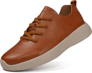 Balance Runner Comfortable Leather Sneakers for Women and Men, Non-Slip Arch Support Walking Shoes, Casual and Work Shoes for Women, Fashion Sneakers for Office, Black, White, Tan Running Shoes and Casual Shoes for All day