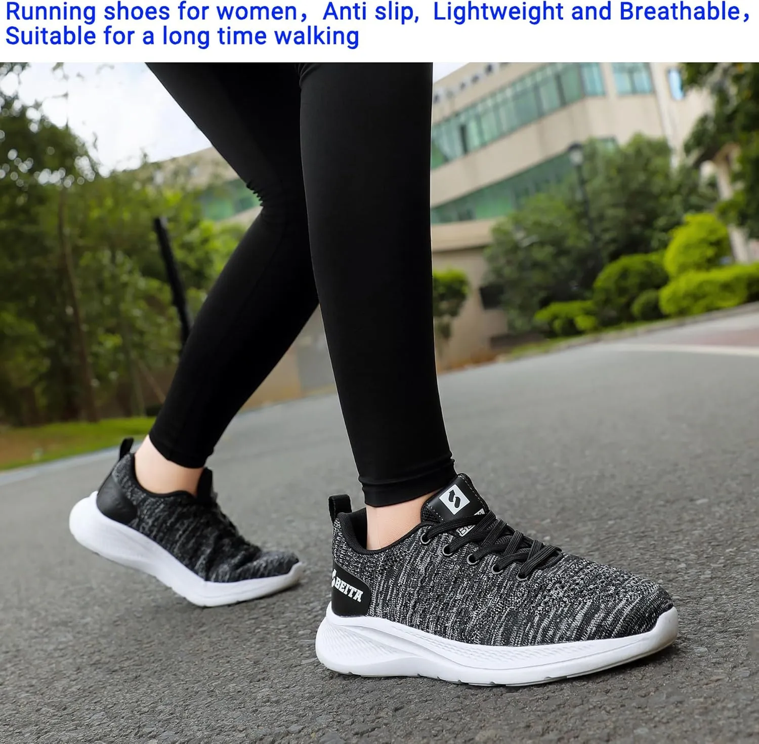 Beita Womens Running Shoes Non Slip Walking Sneakers Breathable Sports Shoes for Gym Travel Work