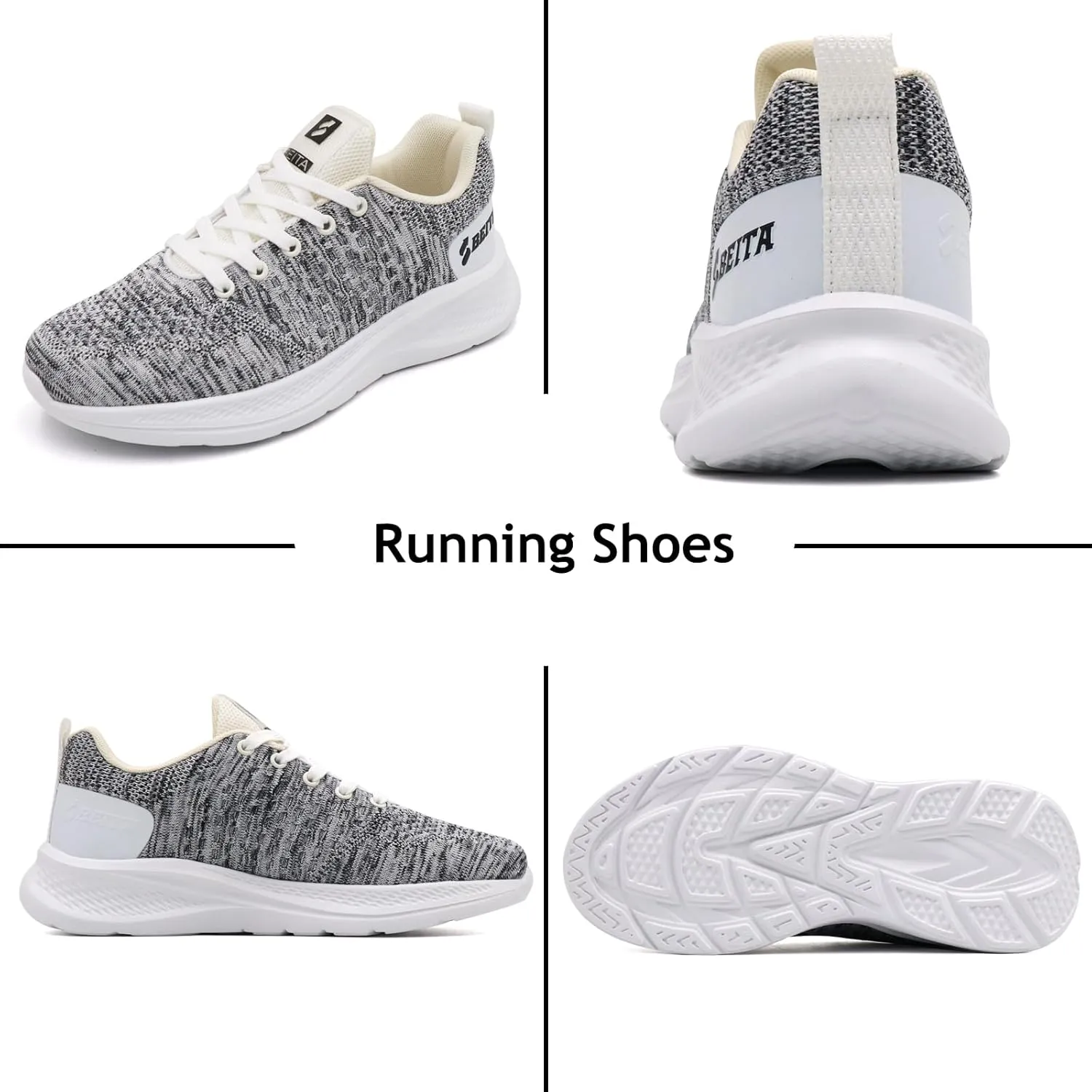 Beita Womens Running Shoes Non Slip Walking Sneakers Breathable Sports Shoes for Gym Travel Work