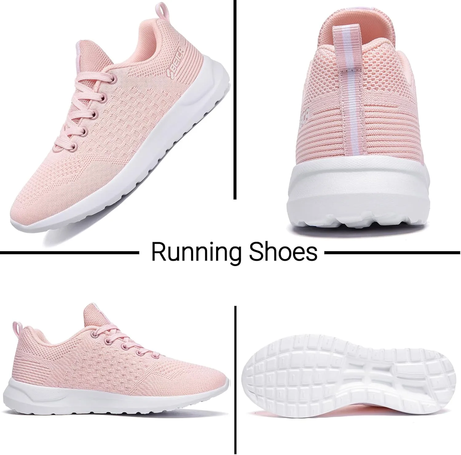 Beita Womens Running Shoes Non Slip Walking Sneakers Breathable Sports Shoes for Gym Travel Work