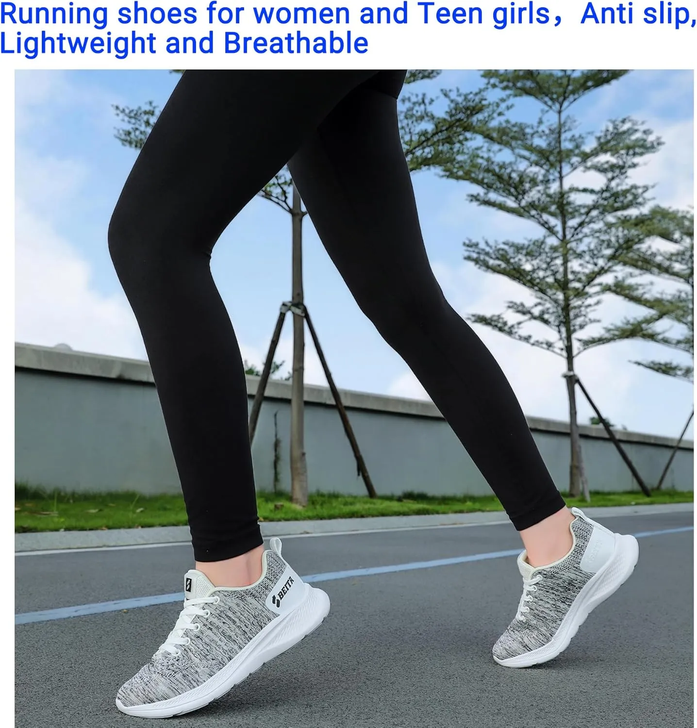 Beita Womens Running Shoes Non Slip Walking Sneakers Breathable Sports Shoes for Gym Travel Work