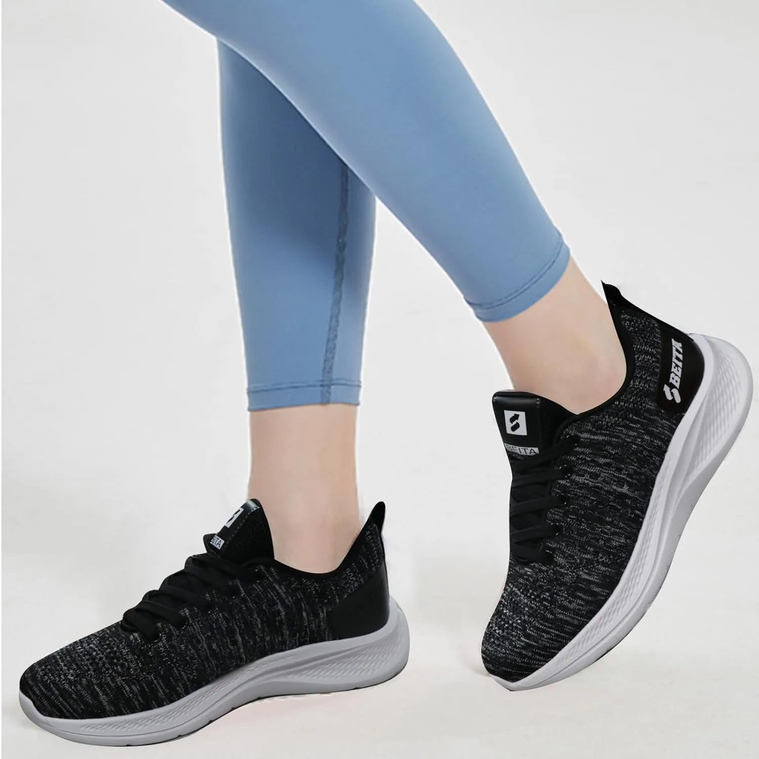 Beita Womens Running Shoes Non Slip Walking Sneakers Breathable Sports Shoes for Gym Travel Work