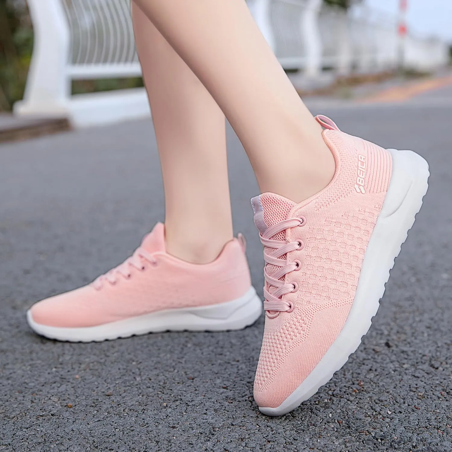 Beita Womens Running Shoes Non Slip Walking Sneakers Breathable Sports Shoes for Gym Travel Work