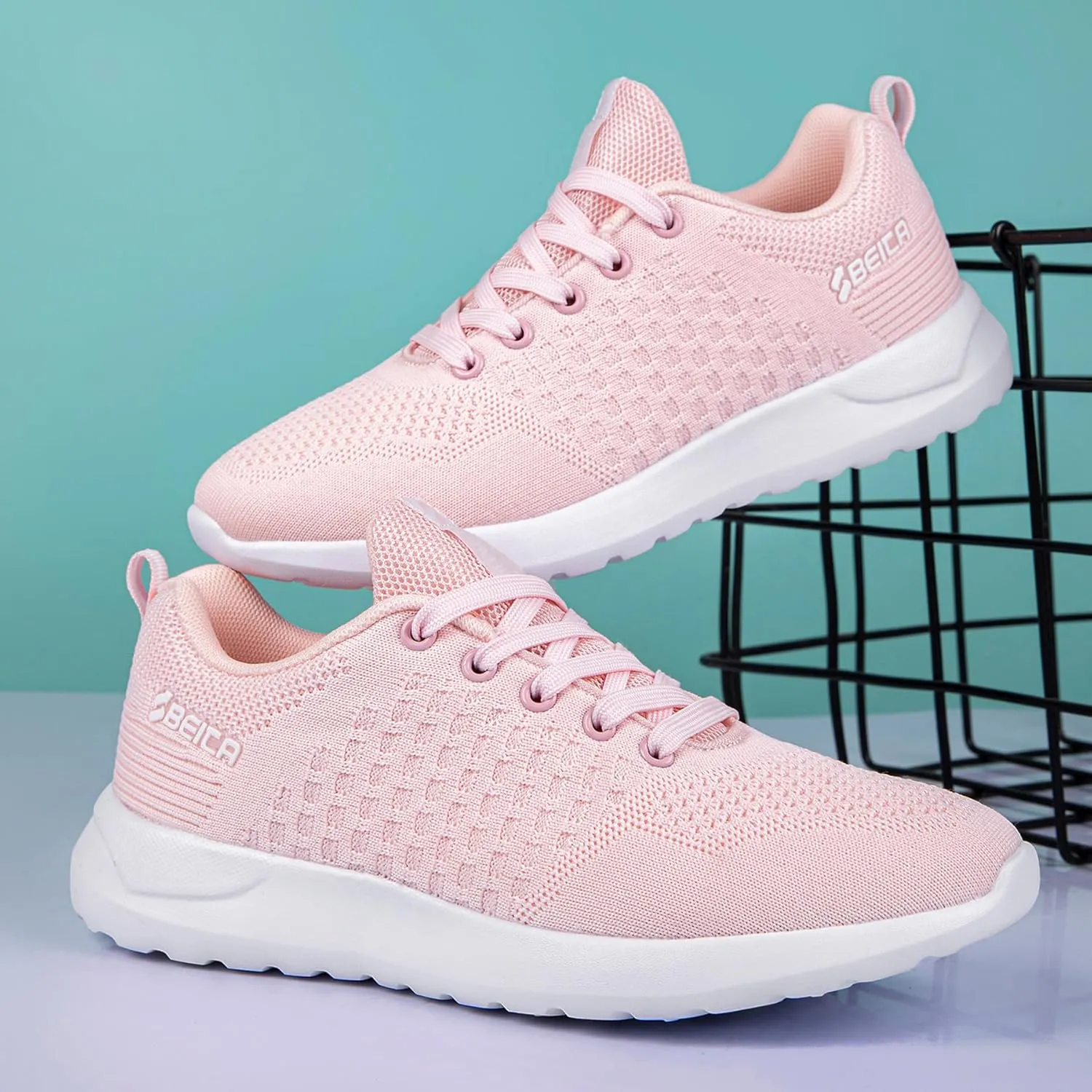 Beita Womens Running Shoes Non Slip Walking Sneakers Breathable Sports Shoes for Gym Travel Work