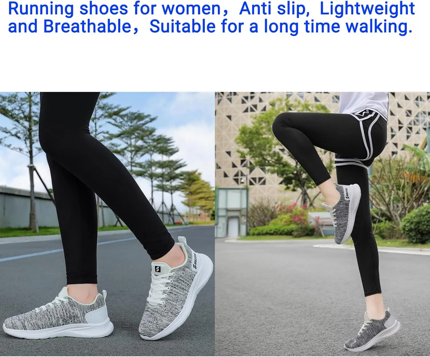 Beita Womens Running Shoes Non Slip Walking Sneakers Breathable Sports Shoes for Gym Travel Work