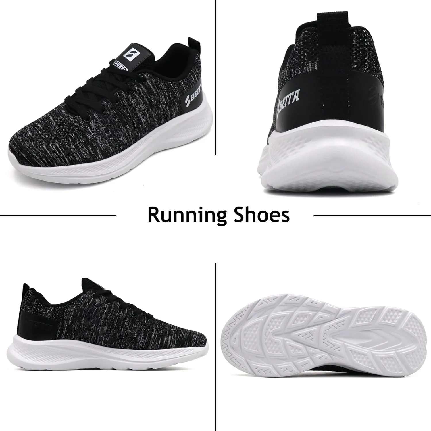 Beita Womens Running Shoes Non Slip Walking Sneakers Breathable Sports Shoes for Gym Travel Work