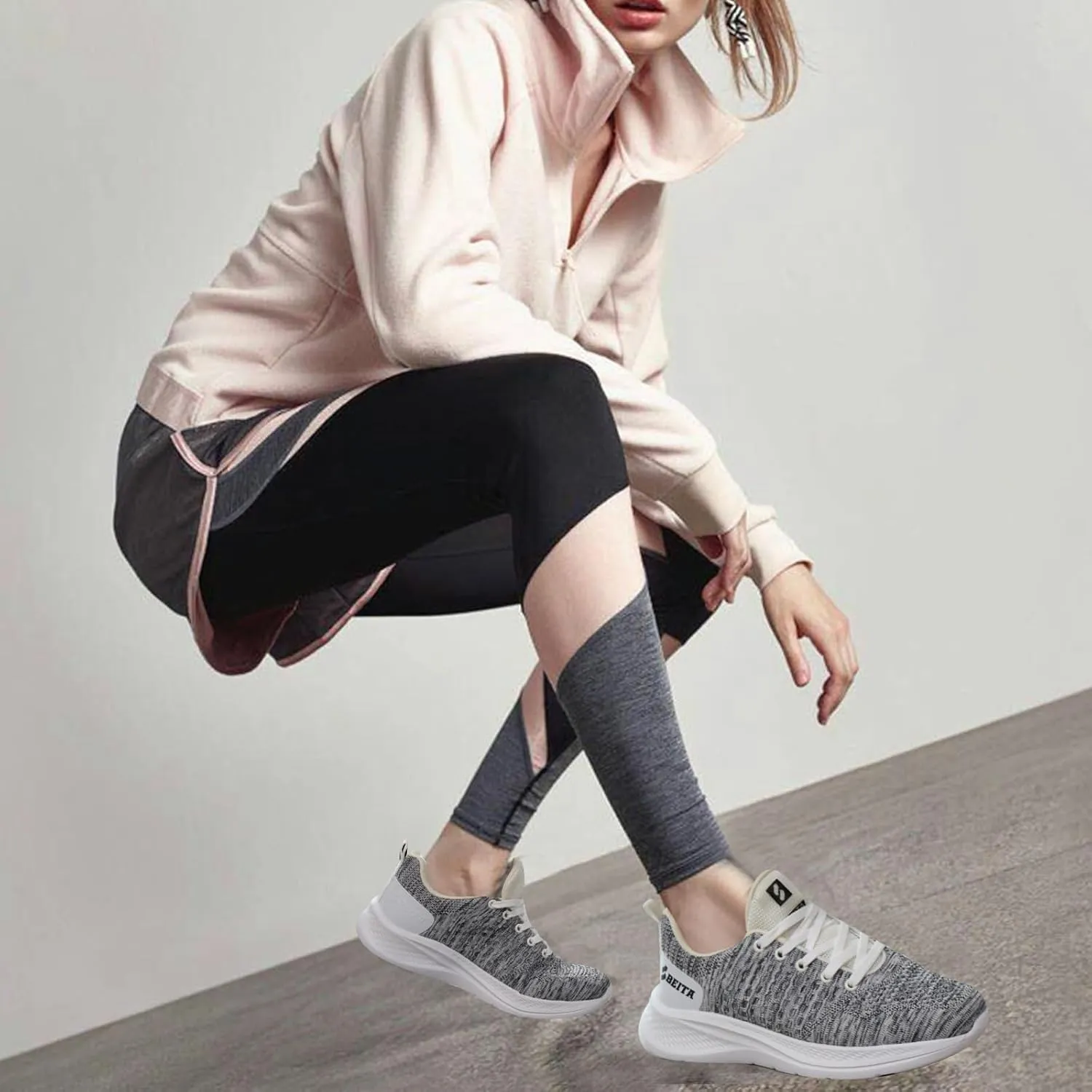 Beita Womens Running Shoes Non Slip Walking Sneakers Breathable Sports Shoes for Gym Travel Work