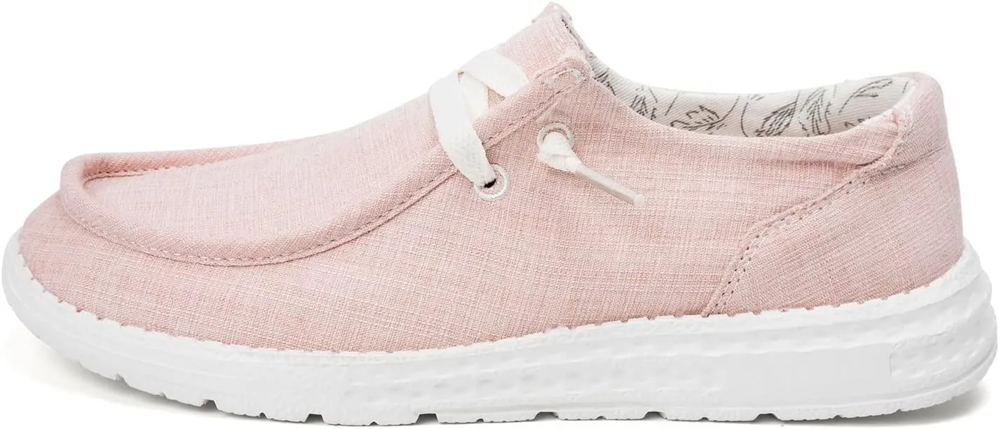 BENEKER Women's Loafers Slip On Low Top Sneakers Casual Boat Shoes Comfortable Walking Flats Breathable Canvas Shoes