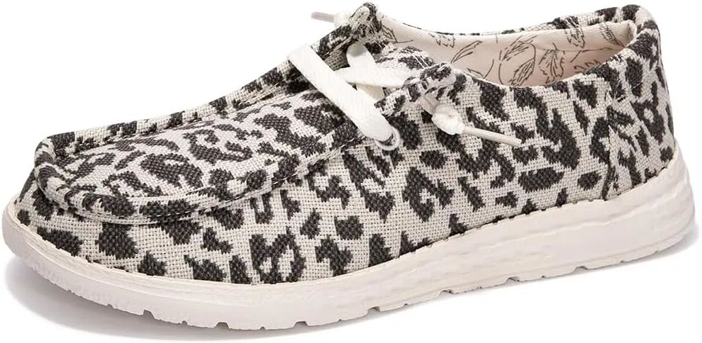 BENEKER Women's Loafers Slip On Low Top Sneakers Casual Boat Shoes Comfortable Walking Flats Breathable Canvas Shoes