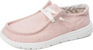 BENEKER Women's Loafers Slip On Low Top Sneakers Casual Boat Shoes Comfortable Walking Flats Breathable Canvas Shoes