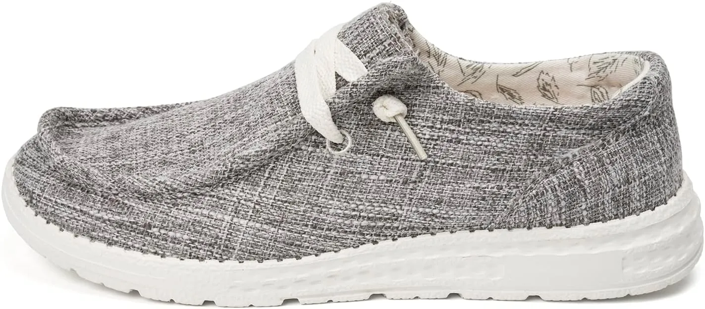 BENEKER Women's Loafers Slip On Low Top Sneakers Casual Boat Shoes Comfortable Walking Flats Breathable Canvas Shoes