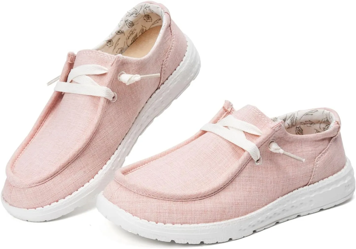 BENEKER Women's Loafers Slip On Low Top Sneakers Casual Boat Shoes Comfortable Walking Flats Breathable Canvas Shoes