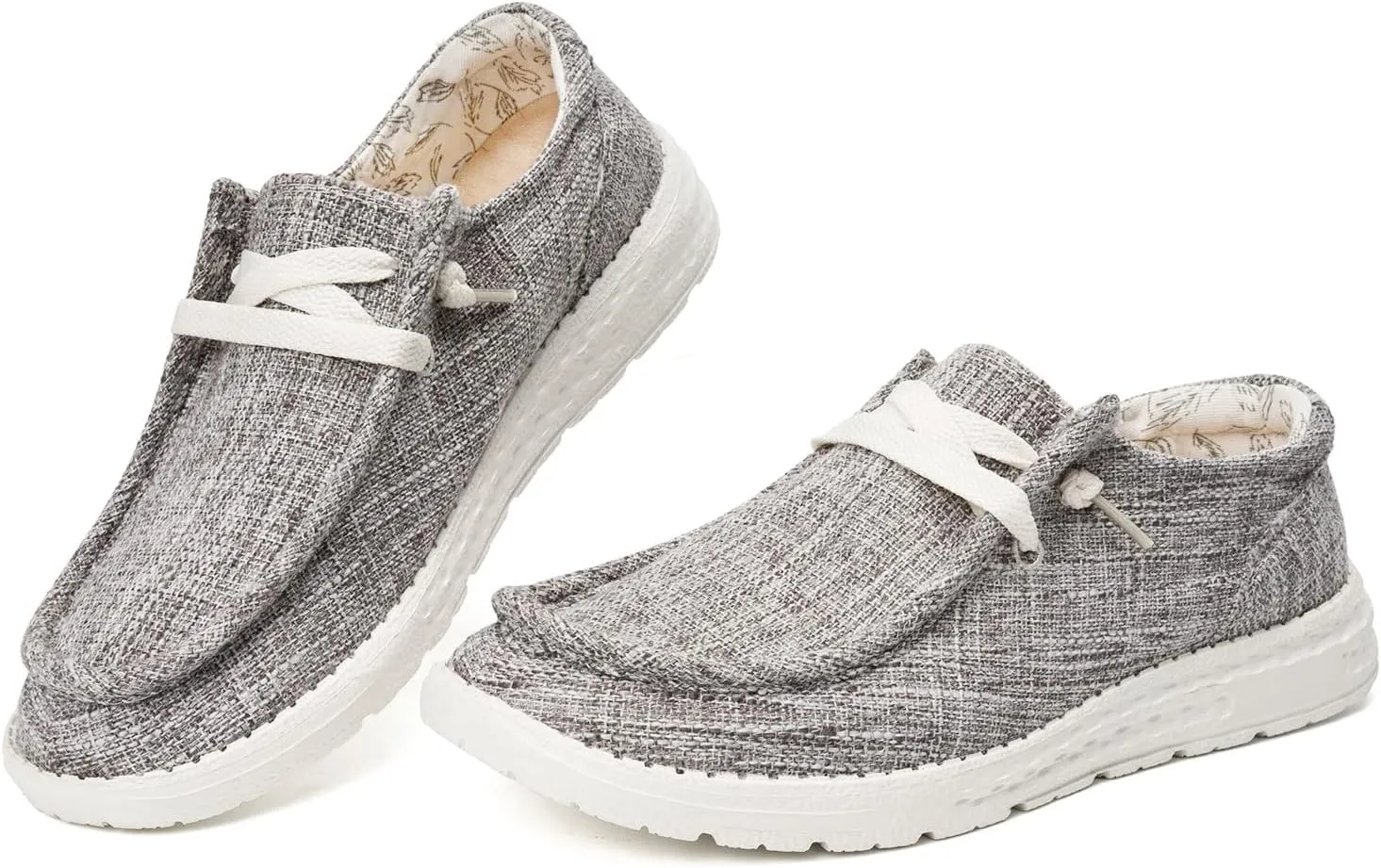 BENEKER Women's Loafers Slip On Low Top Sneakers Casual Boat Shoes Comfortable Walking Flats Breathable Canvas Shoes
