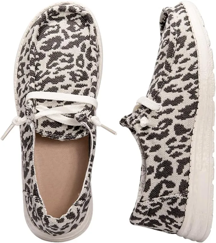 BENEKER Women's Loafers Slip On Low Top Sneakers Casual Boat Shoes Comfortable Walking Flats Breathable Canvas Shoes