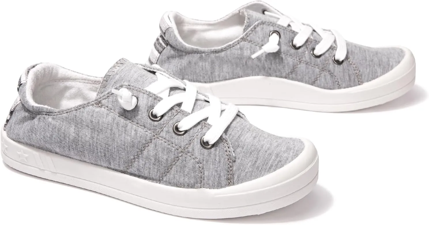 BENEKER Women's Platform Canvas Sneakers Low Top Fashion Sneakers Classic Slip-On Comfort Walking Shoes