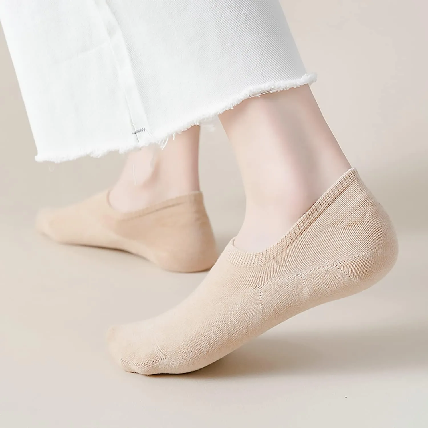 BERING No Show Socks Womens 6 Pairs Low Cut Ankle Footies for Flats Sneaker Slip On Loafer