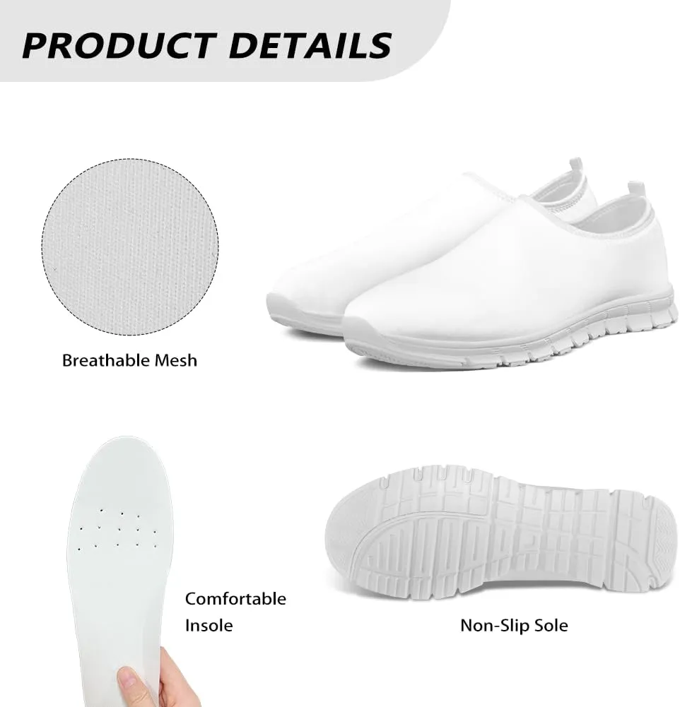 Biyejit Women's Slip On Sneakers Ladies Elastic Low Top Flats Lightweight Breathe Mesh Fashion Sneakers Cute Loafers