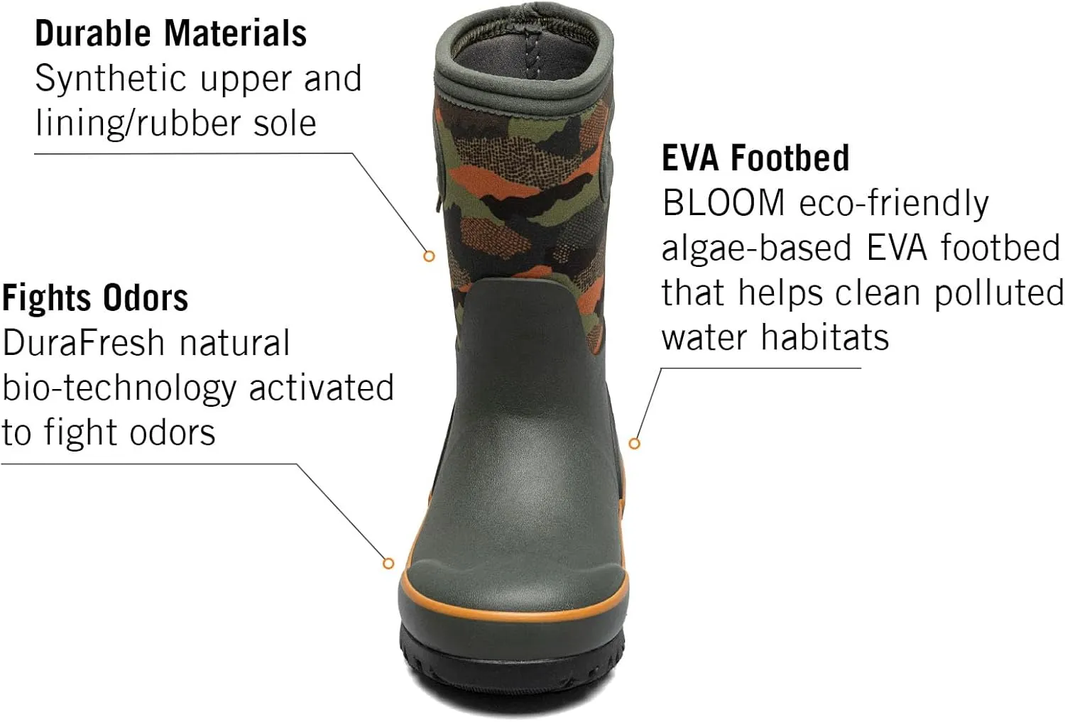 BOGS Grasp Kids Waterproof Insulated All Weather Rain Boots Mud Boots I For Snow, Rain, Winter, Mud and Cold Weather for Toddlers, Girls, Boys, Unisex