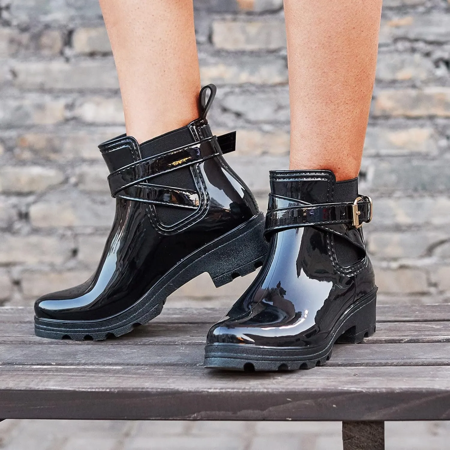 BORAMAX Tall rain Boots for Women and Waterproof Garden Shoes, Anti-Slipping Rainboots for Ladies Stylish Light Car Wash Footwear for Lawn Care, Gardening