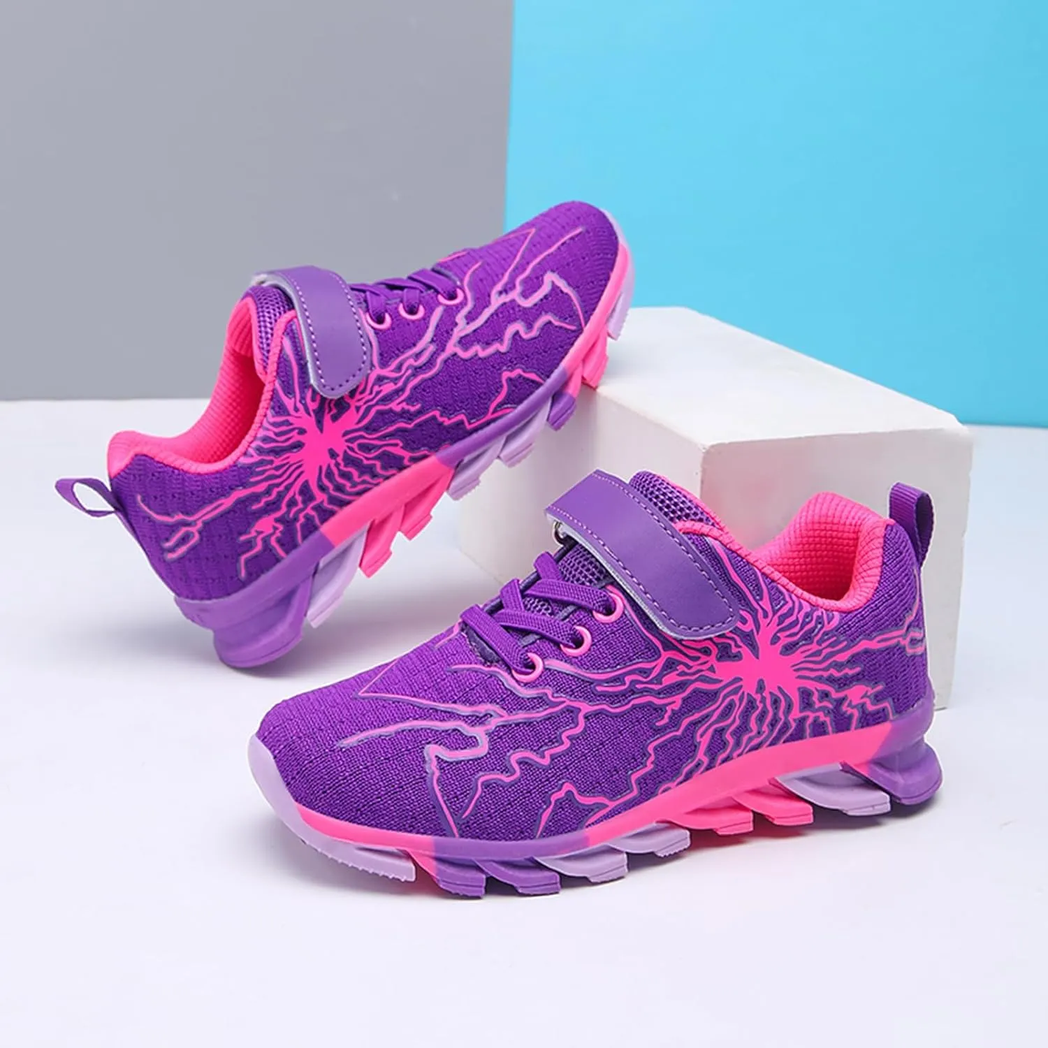 Boys Girls Sneakers Mesh Breathable Fashion Primary School Students Athletic Casual Rubber Sole Kids Running Shoes