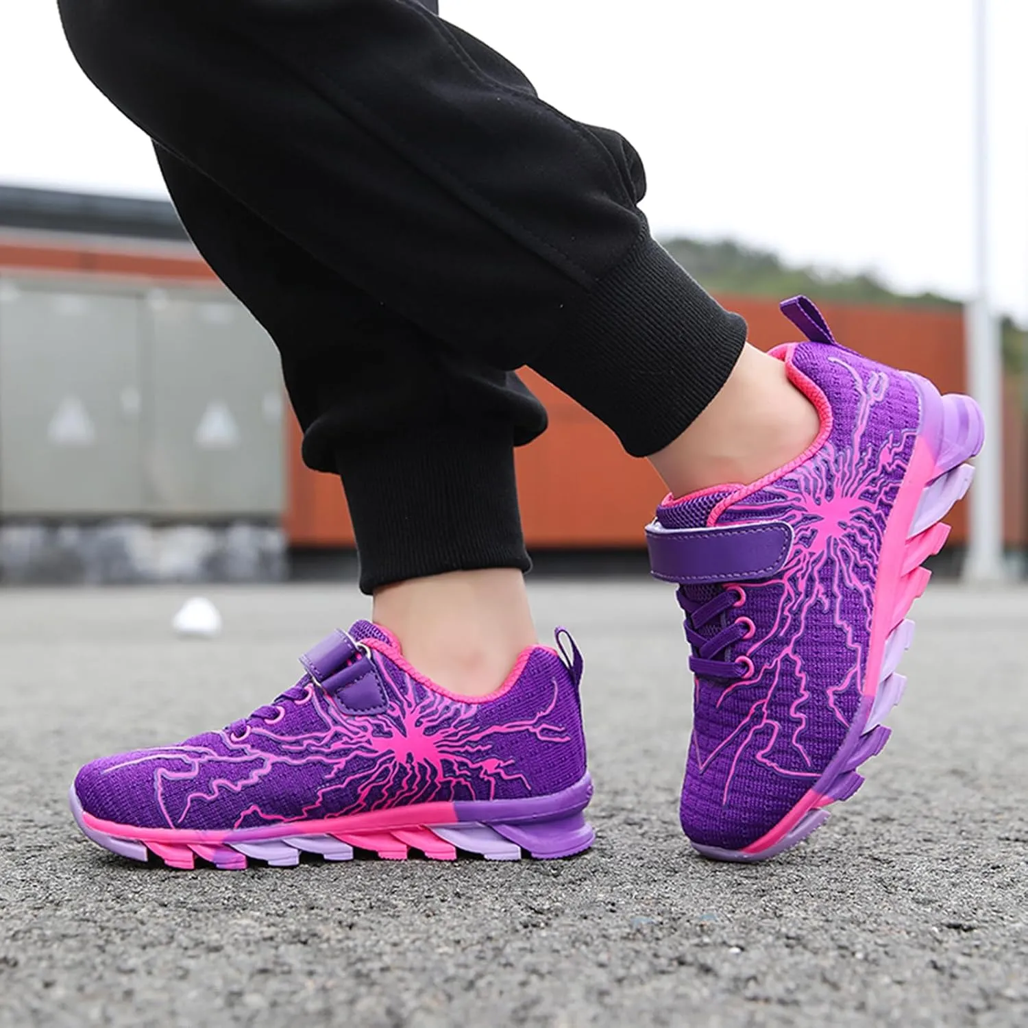 Boys Girls Sneakers Mesh Breathable Fashion Primary School Students Athletic Casual Rubber Sole Kids Running Shoes