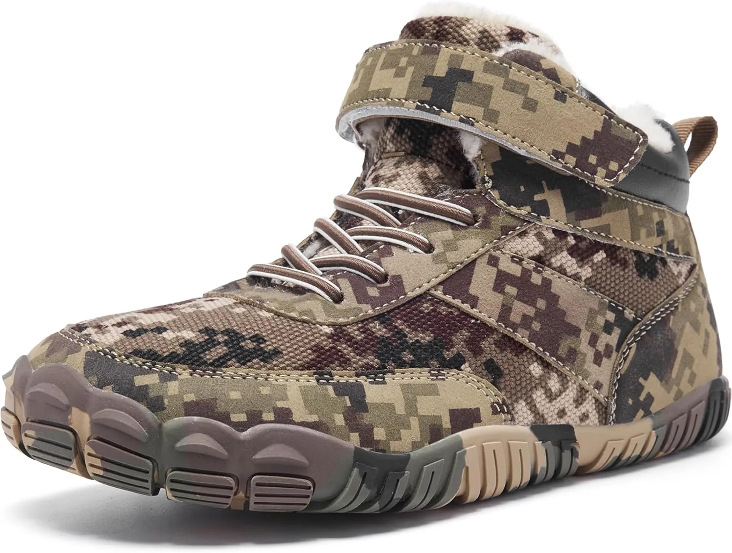 Boys Winter Boots Camouflage Snow Warm Faux Fur Lined Water-Resistant Shoes (Little Kid/Big Kid)