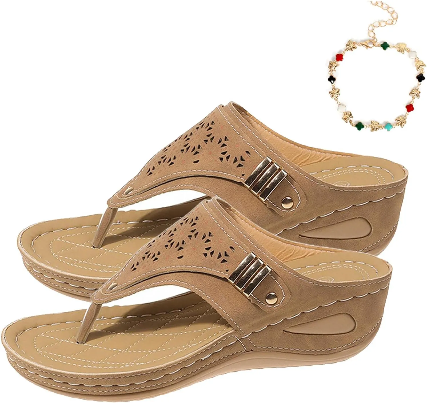 Breathable Mesh Sports Sandals with Non-slip Sole, Comfy Orthopedic Women’s Open Toe Beach Casual Walking Shoe