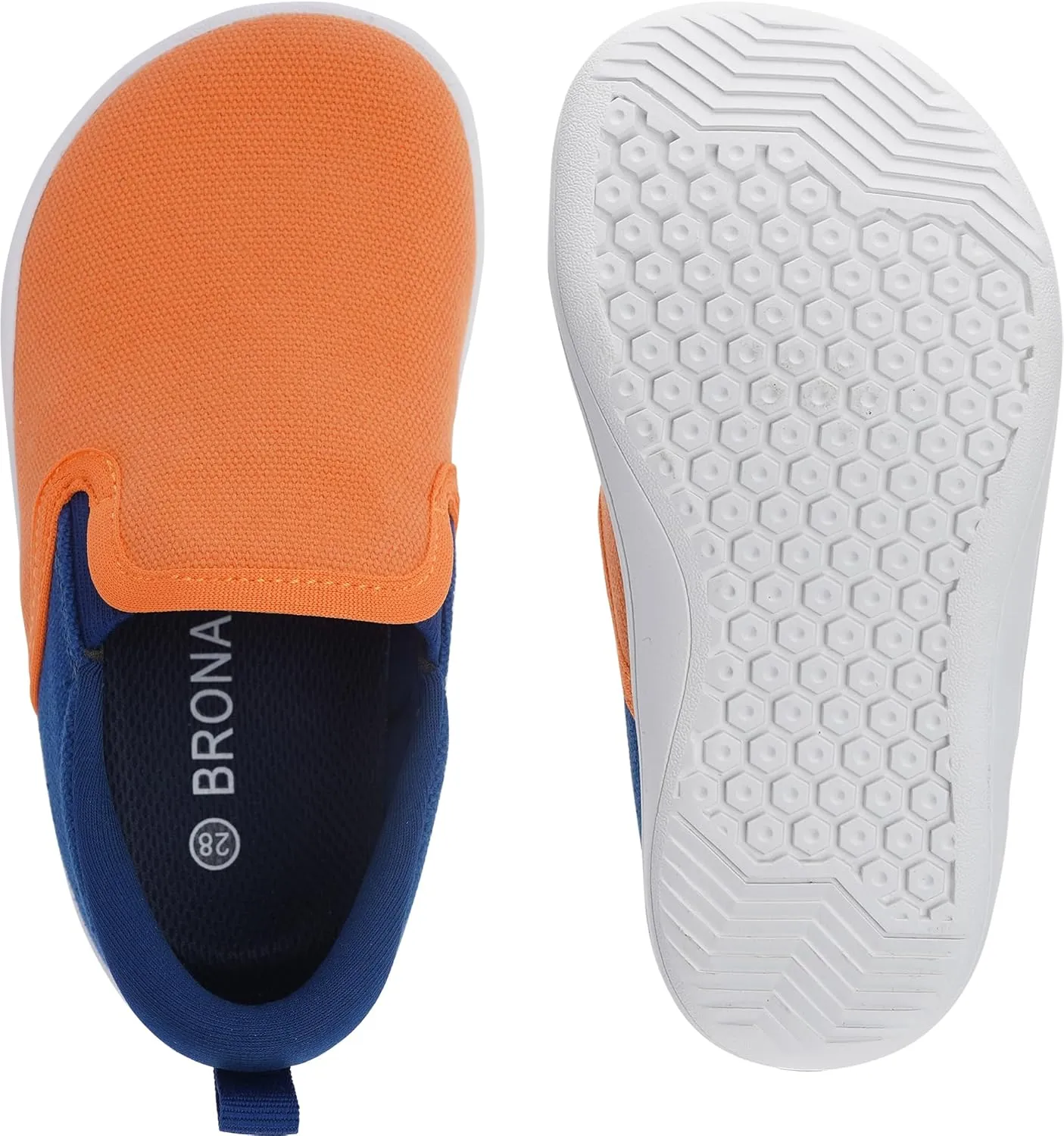 BRONAX X WHITIN Toddler/Little Kid Wide Toe Box Barefoot Shoes | Minimalist Sneakers for Boys/Girls | Zero Drop