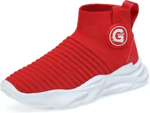 Casbeam Boys and Girls Breathable Lightweight Fashion Casual Sports Walking Shoes Running Sneakers High Top (Toddler/Little Kid Bib Kid)