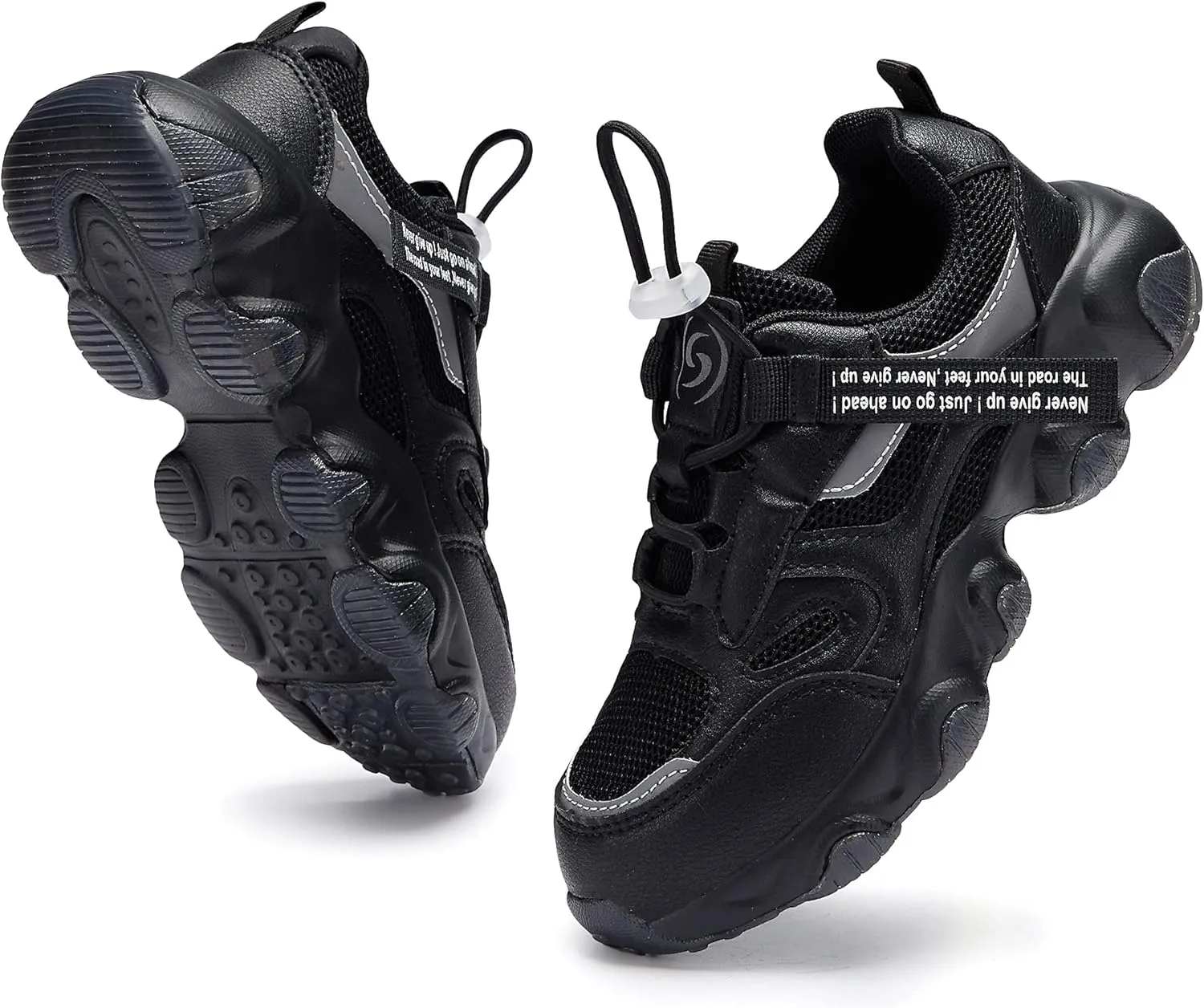 Casbeam Kids Breathable Sneakers Mesh Lightweight Easy Walk Casual Sport Strap Athletic Running Shoes for Boys Girls
