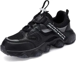 Casbeam Kids Breathable Sneakers Mesh Lightweight Easy Walk Casual Sport Strap Athletic Running Shoes for Boys Girls