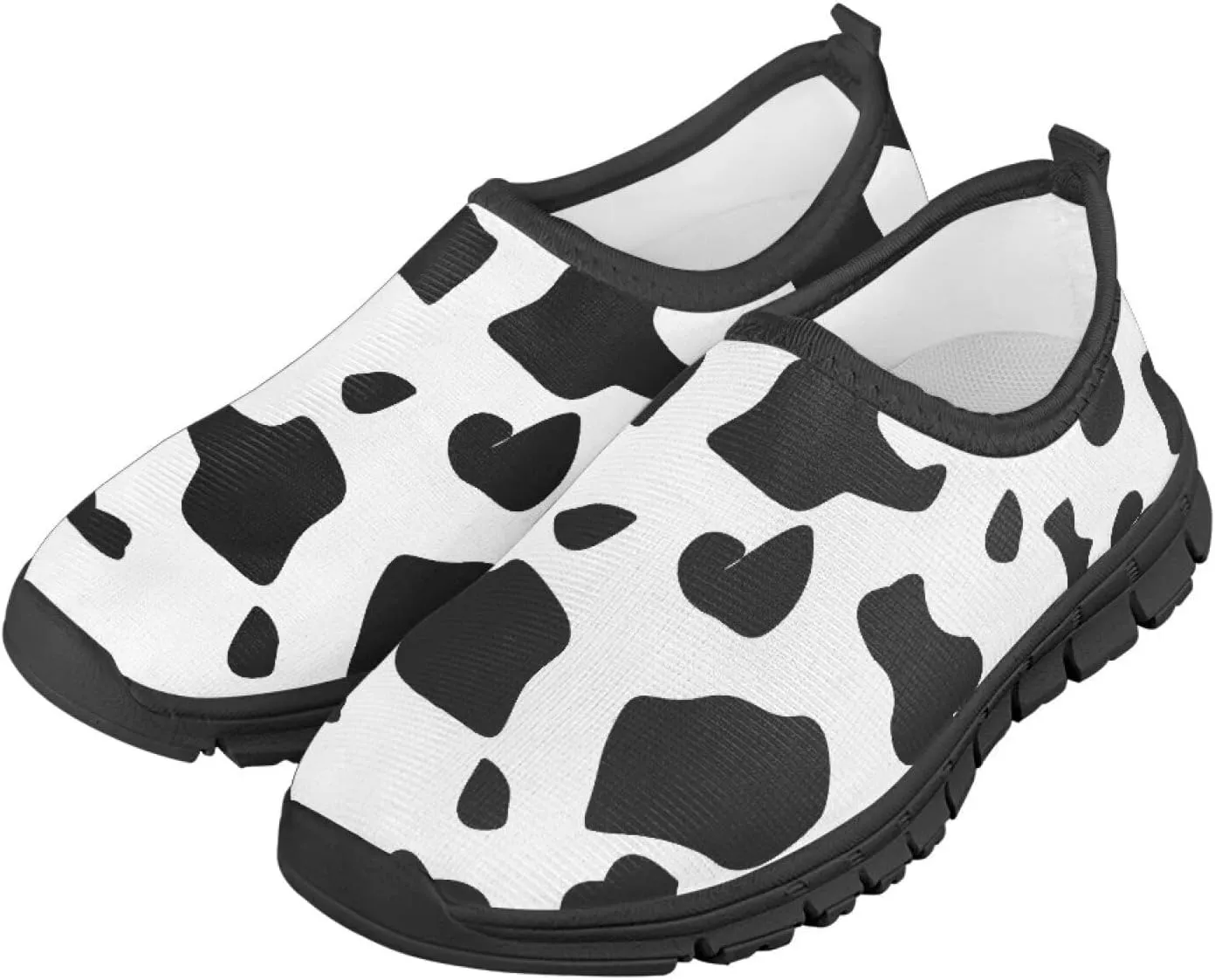 Children's Tennis Shoes,Boys Girls Slip On Flats Sneakers Non-Slip Stain-Resistant Black Sole Running Shoes